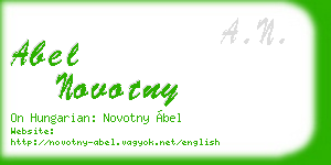 abel novotny business card