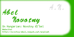 abel novotny business card